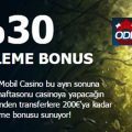 Odeonbet Casino’da %30 Mobil Yükleme Bonusu