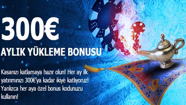 odeonbet casino reload bonusu 300 Euro değerinde